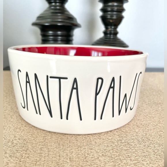 🆕Rae Dunn Ceramic SANTA PAWS Pet Bowl - Picture 2 of 3